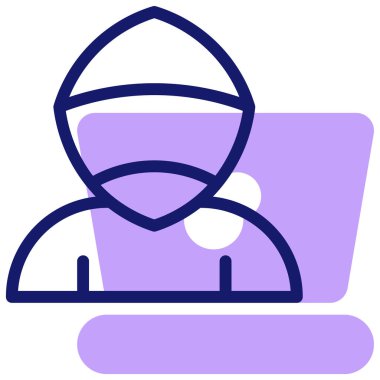 Kadın. Web simgesi basit illüstrasyon