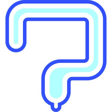 Bağırsaklar modern simge, vektör illüstrasyonu