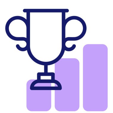 Başarı çizimi. Web simgesi, basit sanat