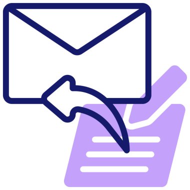 Yanıt simge vektör çizim