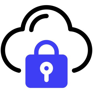 Bulut deposu. Web için basit illüstrasyon