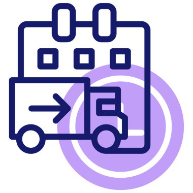 zamanlama simgesi, vektör illüstrasyonu basit tasarım