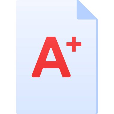 A + modern simge, vektör illüstrasyonu