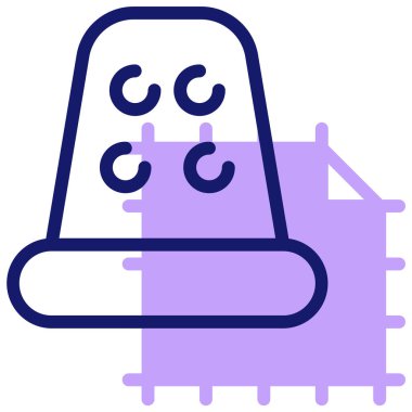 Yüksük. Web simgesi basit illüstrasyon