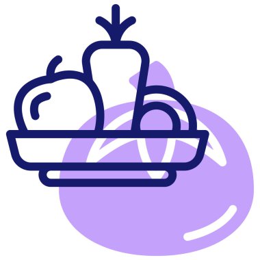 Yemek. Web simgesi basit illüstrasyon