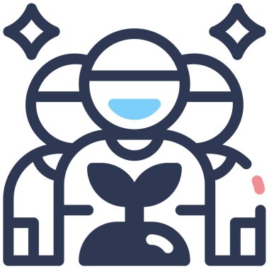 Topluluk web simgesi basit vektör illüstrasyonu