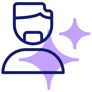 Aktör. Web simgesi basit illüstrasyon