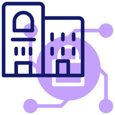 Güvenlik. Web simgesi basit illüstrasyon