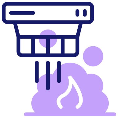 Duman dedektörü. Web simgesi basit illüstrasyon 