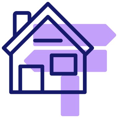 Ev. Web simgesi basit illüstrasyon