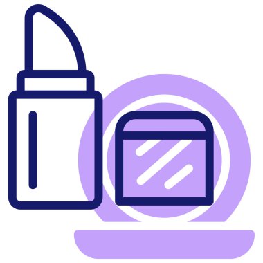 Kozmetik. Web simgesi basit illüstrasyon