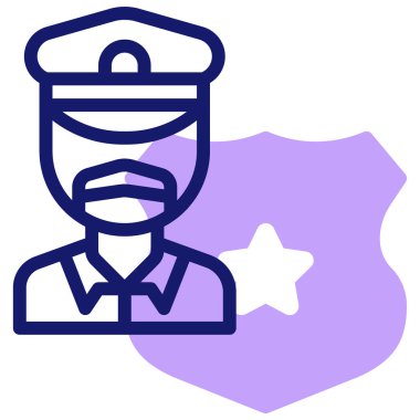 polis simgesi vektör illüstrasyonu