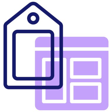 Etiket. Web simgesi basit illüstrasyon 