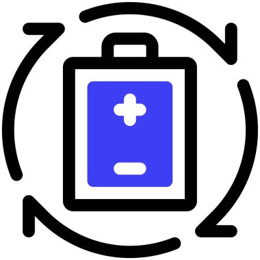 Pil. Web simgesi basit illüstrasyon 