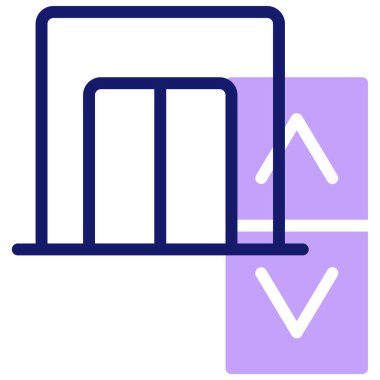 Asansör web simgesinin vektör illüstrasyonu