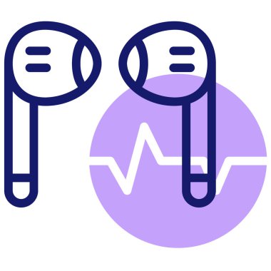 Kulaklık simgesi, vektör illüstrasyonu basit tasarım