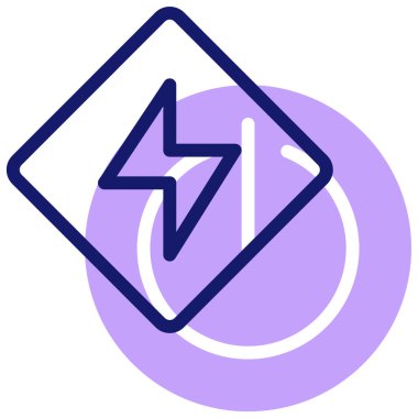 Güç. Web simgesi basit illüstrasyon