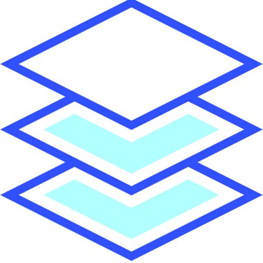 Katmanlar modern simge, vektör illüstrasyonu