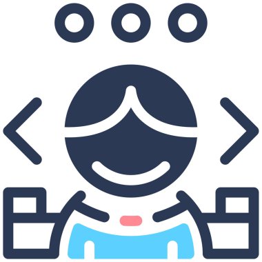 karakter simgesi, vektör illüstrasyonu basit tasarım