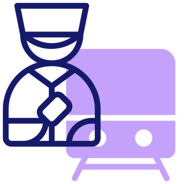 Kondüktör. Web simgesi basit illüstrasyon