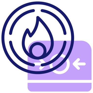 Yangın. Web simgesi basit illüstrasyon