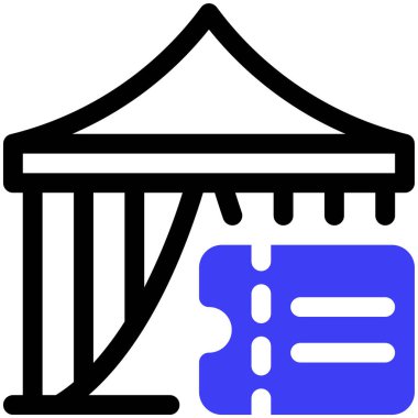 Rekreasyon alanı ikon vektör illüstrasyonu