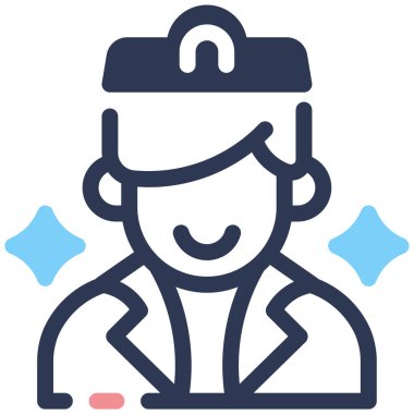 İşçi. Web simgesi basit illüstrasyon