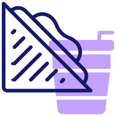 Sandviç simgesi vektör illüstrasyonu