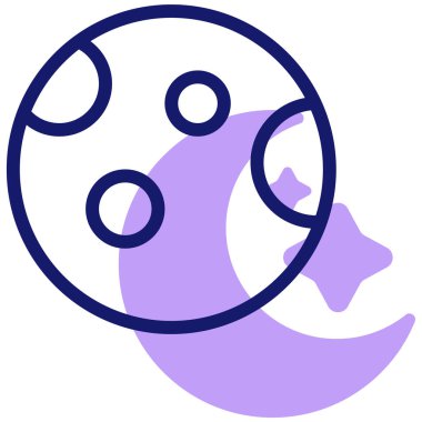 Ay. Web simgesi vektör illüstrasyonu 