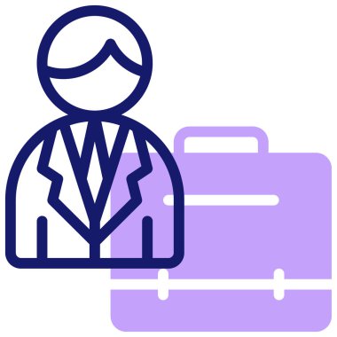 İşadamı çalışanı. Web için basit illüstrasyon