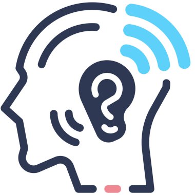 Kulak. Web simgesi basit illüstrasyon