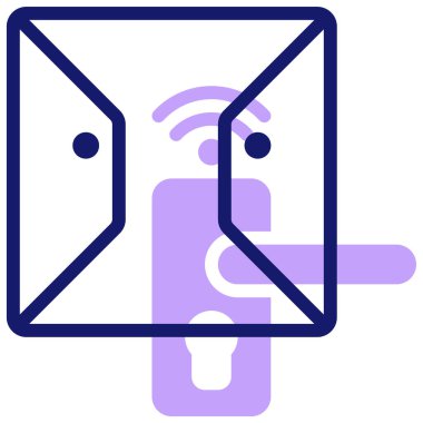 Kapı. Web simgesi basit illüstrasyon