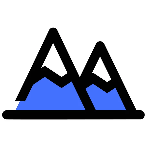Горы Иконка Сайта — стоковый вектор