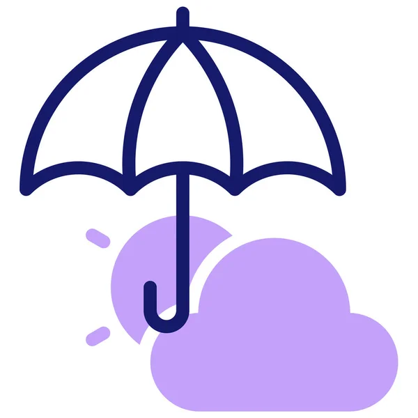 Icône Web Parapluie Design Simple — Image vectorielle