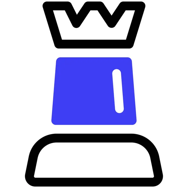 Σκάκι Web Εικονίδιο Απλό Σχεδιασμό — Διανυσματικό Αρχείο