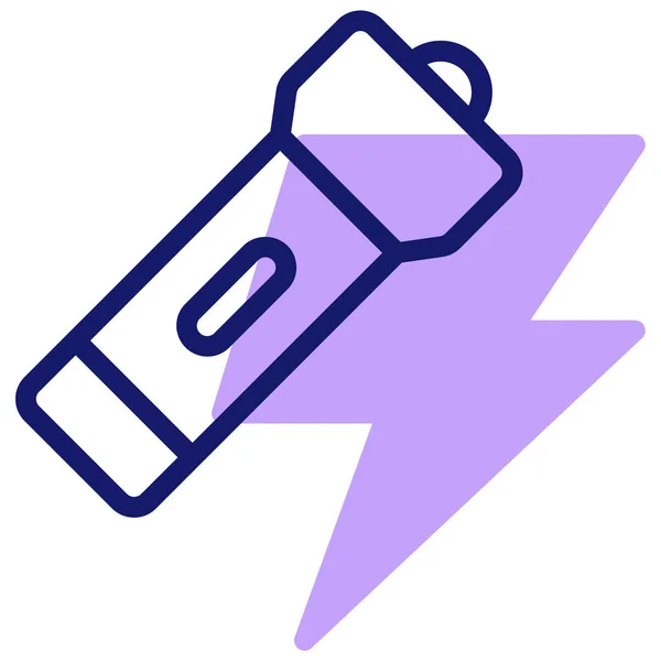 Flash Light Icon Vector Illustration Simple Design — Stock Vector