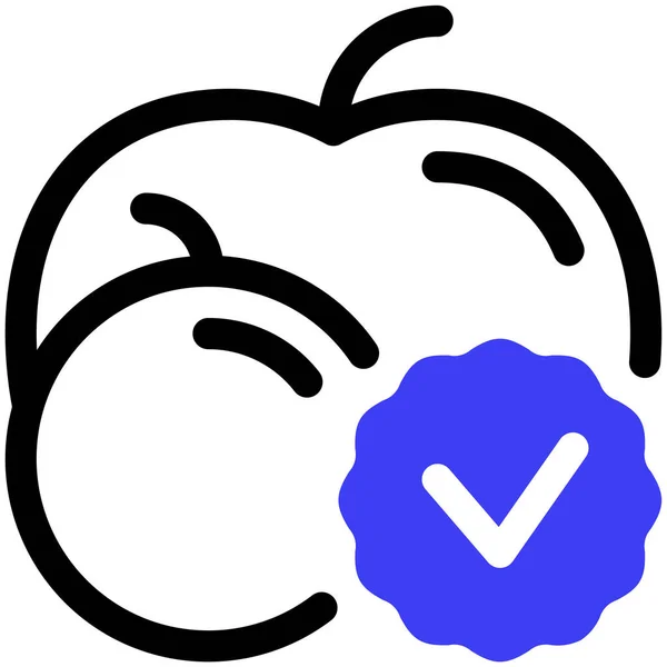りんごWebアイコンシンプルなイラスト — ストックベクタ