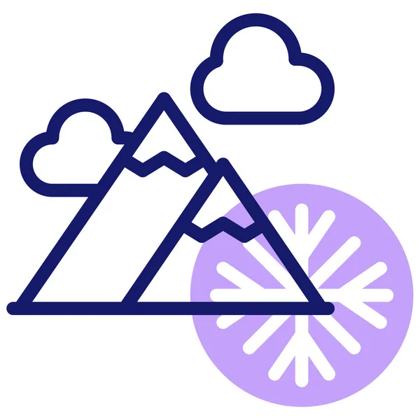Альпи Веб Іконка Простий Дизайн — стоковий вектор