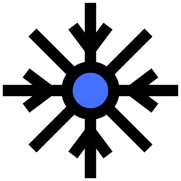 Сніг Веб Іконка Проста Ілюстрація — стоковий вектор