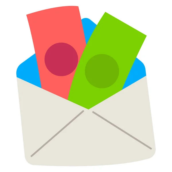 Envelope Com Design Ilustração Vetorial Mensagem — Vetor de Stock