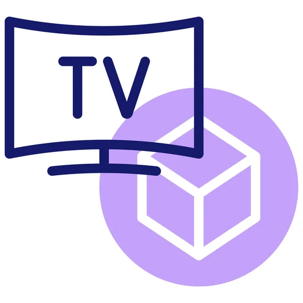 Vektor Illustration Des Fernsehsymbols — Stockvektor