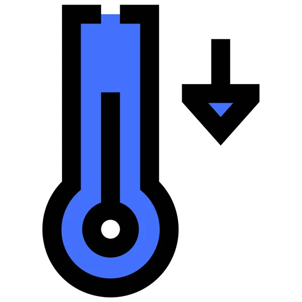 Termometr Ikona Web Prosta Ilustracja — Wektor stockowy