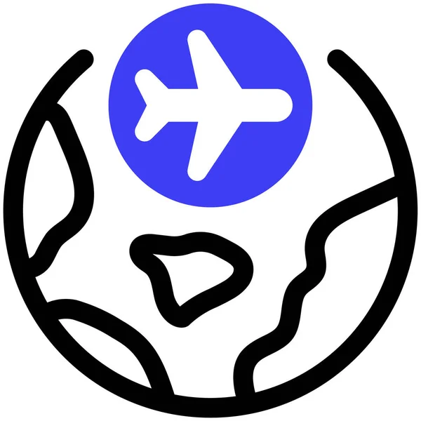 Πτήση Web Εικονίδιο Απλή Απεικόνιση — Διανυσματικό Αρχείο