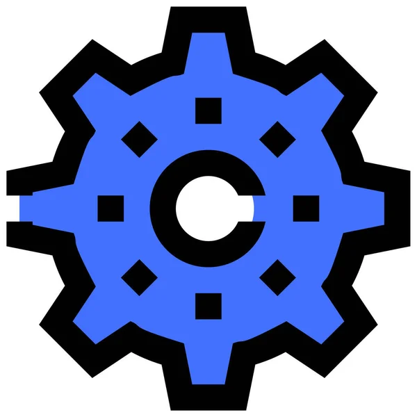 Cogwheel Icono Ilustración Vectorial Diseño Simple — Vector de stock