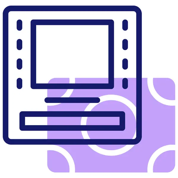 Bankomat Webová Ikona Jednoduchá Ilustrace — Stockový vektor