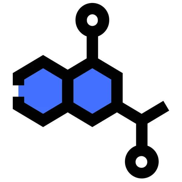 Molekula Ikon Egyszerű Web Illusztráció — Stock Vector