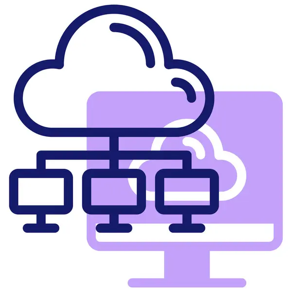Cloud Computing Ilustración Simple Para Web — Archivo Imágenes Vectoriales
