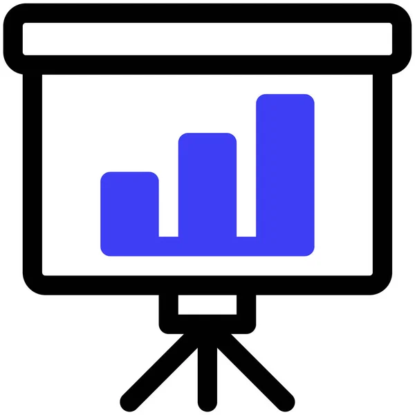 Presentación Icono Web Ilustración Simple — Vector de stock