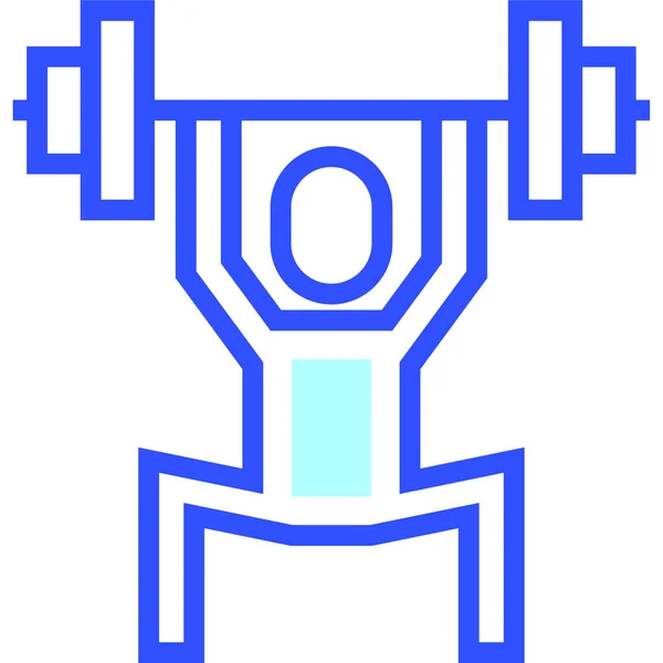 Weightlifting Modern Icon Vector Illustration — Stock Vector