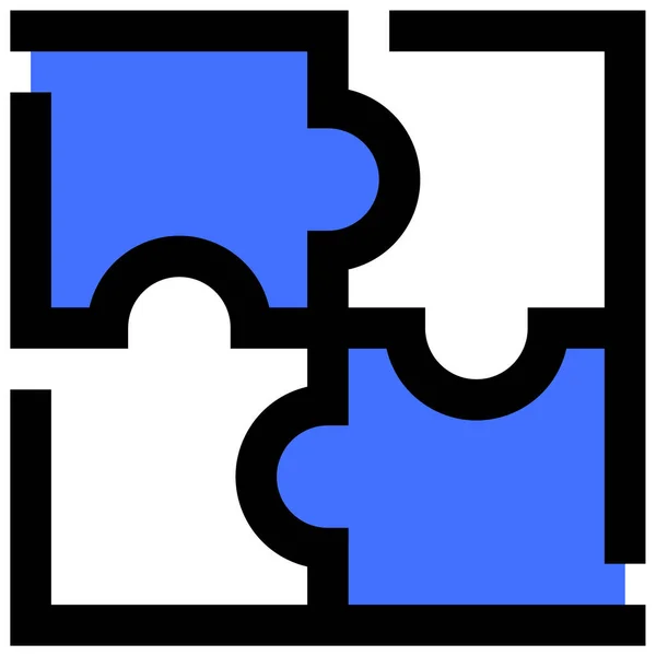 Puzzle Icona Web Semplice Illustrazione — Vettoriale Stock